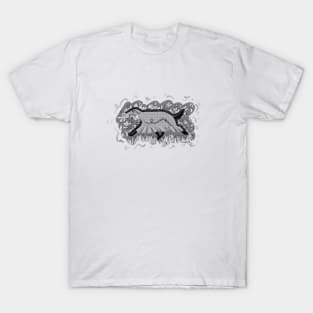 Ghost sighthound ink drawing design T-Shirt